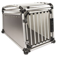 Produktbild von Duvo+ Hundetransportbox aus Aluminium für das Auto in Silber/Grau 63 x 88 x 67 cm