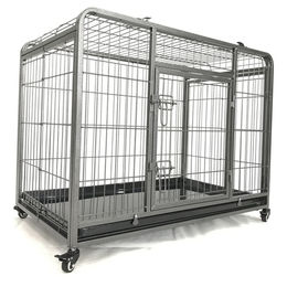 Duvo+ Hundetransportbox aus Metall extra robust Größe XL Grau – Bild 1 von 2