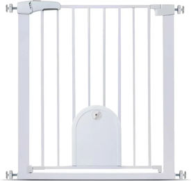 Produktbild von Duvo+ Hundetürgitter mit Katzenklappe weiß 75-82 cm
