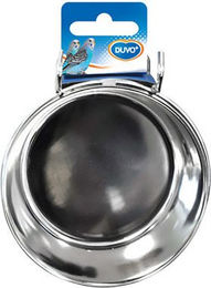 Duvo+ Inox Futternapf aus Edelstahl mit Haken für Vögel Silber Größe L – Bild 1 von 3