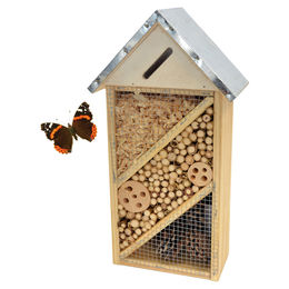 Duvo+ Insektenhotel Alvin aus Holz in Naturbeige 21x10x37 cm – Bild 1 von 6