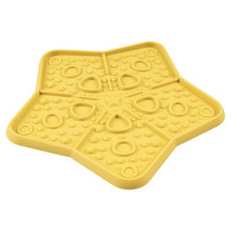 Produktbild von Duvo+ Intelligenzspielzeug Schleckmatte Stern aus Silikon Gelb für Hunde