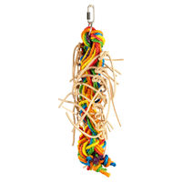 Produktbild von Duvo+ Intelligenzspielzeug Shreddy Vogelspielzeug aus Leder und Sisal für Papageien und Vögel bunt
