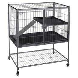 Duvo+ Käfig Loft Benny für Ratten und Frettchen aus Metall Schwarz/Blau 91,5x61,5x104 cm – Bild 1 von 3