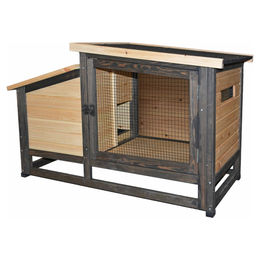 Duvo+ Kaninchenstall Bunny Barnette aus FSC Holz in Woodland Design 111x55x68cm – Bild 1 von 4