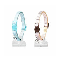 Produktbild von Duvo+ Katzenhalsband Beach aus Nylon Blau/Beige 20-30 cm mit Sicherheitsvorrichtung