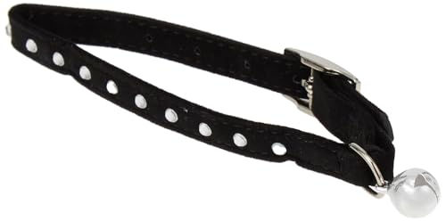 Duvo+ Katzenhalsband mit Diamanten Schwarz/Rosa 20-30 cm mit Sicherheitsverschluss – Bild 1 von 6