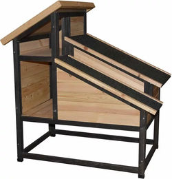 Duvo+ Katzenhaus Meowing Mansion Woodland Design FSC für erwachsene Katzen 93x59x97cm – Bild 1 von 4