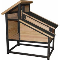 Produktbild von Duvo+ Katzenhaus Meowing Mansion Woodland Design FSC für erwachsene Katzen 93x59x97cm