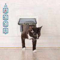 Produktbild von Duvo+ Katzenklappe mit Tunnel in Weiß XL aus Kunststoff