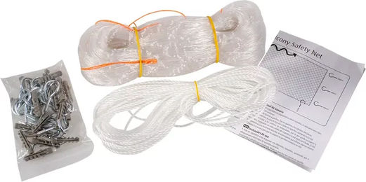 Duvo+ Katzensicherheitsnetz aus transparentem Nylon 400 x 300 cm – Bild 1 von 2