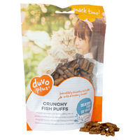 Produktbild von Duvo+ Katzensnack Crunchy Fish Puffs mit Fisch zur Zahnpflege und Unterstützung des Immunsystems 50 g - 50 g