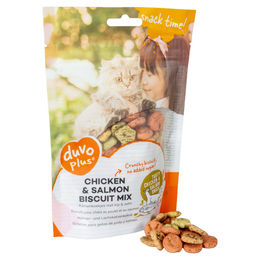 Duvo+ Katzensnack Keksmischung mit Huhn und Lachs 50 g - 50 g – Bild 1 von 3