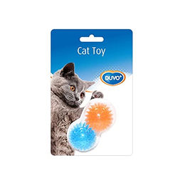 Duvo+ Katzenspielzeug Igel Ball aus Gummi in Orange und Blau – Bild 1 von 2
