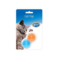 Produktbild von Duvo+ Katzenspielzeug Igel Ball aus Gummi in Orange und Blau