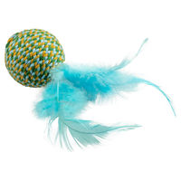 Produktbild von Duvo+ Katzenspielzeug Jolly Ball mit Federn in Blau