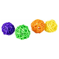 Produktbild von Duvo+ Katzenspielzeug Multi Ball aus Naturholz in Bunt 4 Stück Größe S