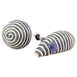 Duvo+ Katzenspielzeug Rope Maus und Ball aus Baumwolle grau – Bild 1 von 4