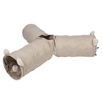 Produktbild von Duvo+ Katzenspielzeug Spieltunnel Labyrinth Cozette aus Plüsch beige