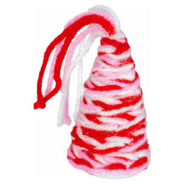 Duvo+ Katzenspielzeug Wooly Pyramide mit Catnip aus Wolle in Rot/Weiß – Bild 1 von 4