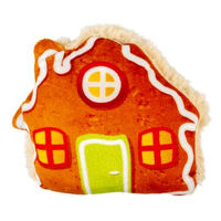 Produktbild von Duvo+ Katzenspielzeug Xmas Fluffy Lebkuchenhaus aus Plüsch mit Catnip bunt - 1 Stk.