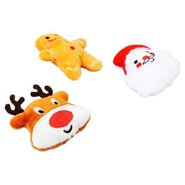 Duvo+ Katzenspielzeug Xmas Plüsch Weihnachtshelden Mix – Bild 1 von 1