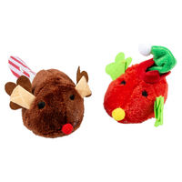Produktbild von Duvo+ Katzenspielzeug Xmas Silky Mäuse Plüschtier mit Katzenminze bunt