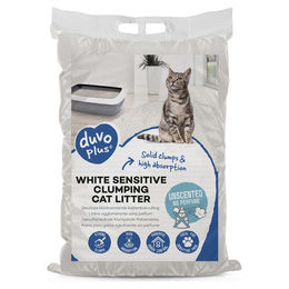 Duvo+ Katzenstreu White Sensitive unparfümiertes Klumpstreu 12 kg – Bild 1 von 1