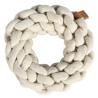 Produktbild von DUVO+ Kauspielzeug Ben geflochtener Ring für Welpen XS Beige aus Baumwolle zur Zahnpflege