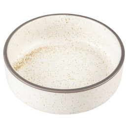 Duvo+ Keramik-Futternapf Stone Speckle Weiß für Hunde und Katzen 330 ml – Bild 1 von 7
