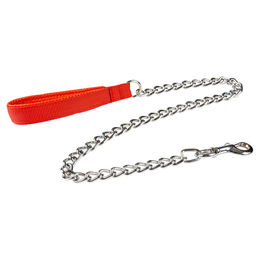 Produktbild von Duvo+ Kettenleine für Hunde mit gepolstertem Griff in Rot, 100 cm - 100 cm