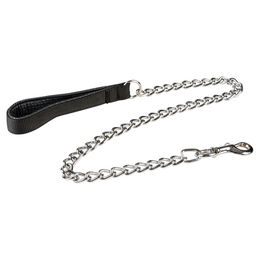 Duvo+ Kettenleine für Hunde mit gepolstertem Griff Schwarz 100 cm - 100 cm – Bild 1 von 2