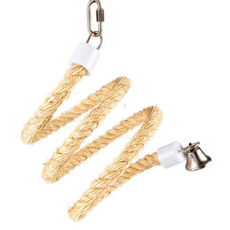 Duvo+ Kletterseil aus Sisal mit Glöckchen für Papageien und Großsittiche in Beige – Bild 1 von 2