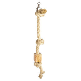 Produktbild von Duvo+ Kletterseil aus Sisal mit Holzblock für Vögel 56 cm