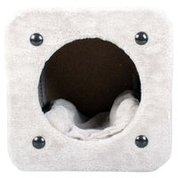Produktbild von Duvo+ Kratz-Tunnel Square Grau für Katzen mit Kissen und Spielball 30x30x28cm