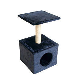 Duvo+ Kratzbaum Christa für Katzen mit Kuschelhöhle und Sisalsäule in Blau 31x31x57 cm – Bild 1 von 6