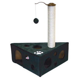 Duvo+ Kratzbaum Felix für Katzen in Anthrazit mit Ballspielzeug und Sisal 46x46x68 cm – Bild 1 von 7