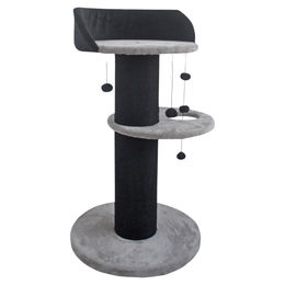 Duvo+ Kratzbaum Gabriel für Katzen Grau/Schwarz mit Sisal 60x60x102cm – Bild 1 von 3