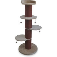 Produktbild von Duvo+ Kratzbaum Gianni für Katzen beige orange braun aus Plüsch 60x60x147 cm