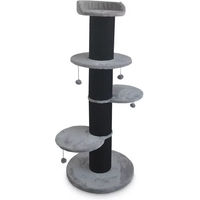 Produktbild von Duvo+ Kratzbaum Gianni für Katzen grau/schwarz mit Sisal 60x60x147 cm