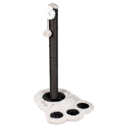 Duvo+ Kratzbaum Paw Kratzsäule für Katzen in Grau mit Spielball und Sisal 60 cm – Bild 1 von 2