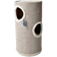 Produktbild von Duvo+ Kratzbaum Tower Ton hellgrau für Katzen mit Sisal und Spielzeug 36x36x70 cm