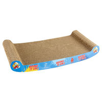 Produktbild von Duvo+ Kratzbrett Die Schlümpfe Schlumpfine für Katzen aus Wellpappe mit Katzenminze 45x22x13cm
