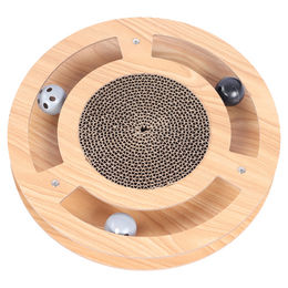 Duvo+ Kratzbrett Fidgiwheel für Katzen aus Holz 33 x 33 x 4,5 cm – Bild 1 von 2