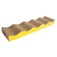 Produktbild von Duvo+ Kratzbrett Wayne Wavy Gelb für Katzen aus Kratzpappe