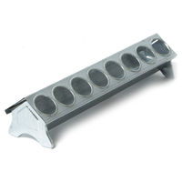 Produktbild von Duvo+ Kükenfutternapf für Vögel aus verzinktem Metall mit runden Löchern 32 x 7 x 7 cm
