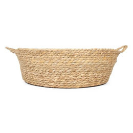 Duvo+ Laguna Katzenbett aus Seegras mit Kissen Größe L 44x44x14cm Beige – Bild 1 von 2