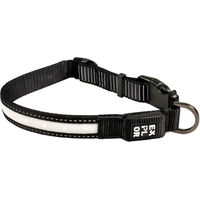 Produktbild von Duvo+ LED Hundehalsband City Paris aus Nylon wasserdicht und wiederaufladbar Schwarz Größe M