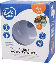 Duvo+ Leises Laufrad aus Kunststoff für Nagetiere Größe S Blau Weiß – Bild 1 von 4