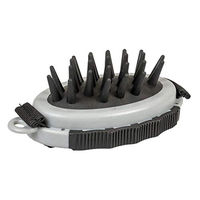 Produktbild von Duvo+ Massage Handbürste aus Gummi für Hunde mit Kurzhaar Schwarz/Grau